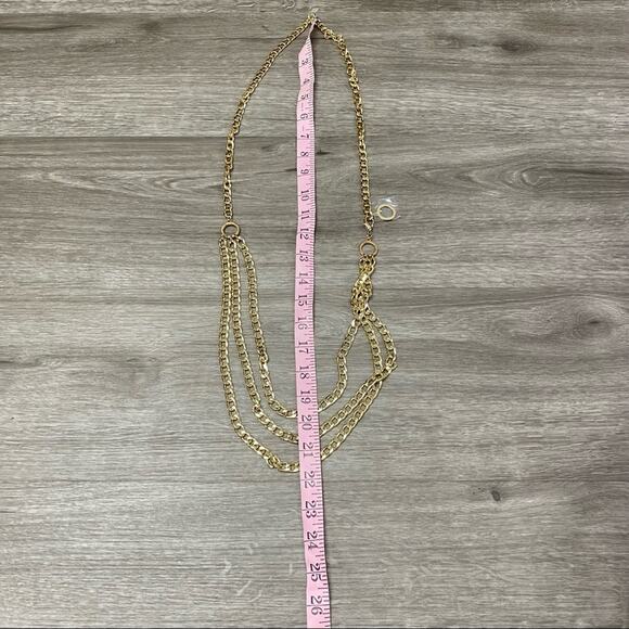 Gold Layered Chain Necklace - Picture 5 of 5